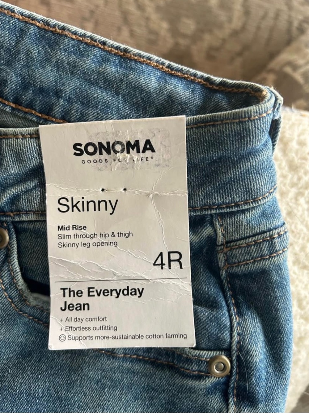 SONOMA Skinny Mid-Rise Jeans - Light Blue Denim